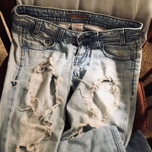Denim of virtue destroyed jeans size 25